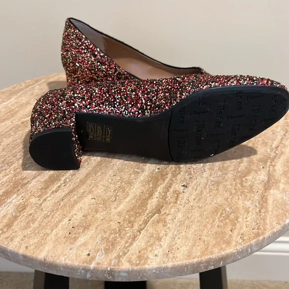 Gold and red sparkle heels by J Renee - Picture 2 of 3